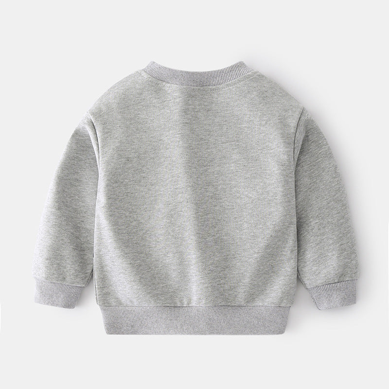 Boys' Round Neck Pullover Sweater | Soft Cotton Knitwear for Kids