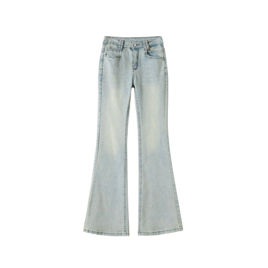 Women's High-Waist Flared Jeans - Light Blue, XS-2XL