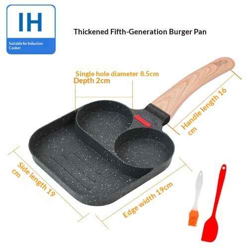 Non-Stick Aluminium Frying Pan – Induction & Gas Compatible with Spatula & Brush