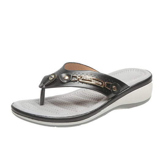 Women's Platform Wedge Flip-Flop Beach Sandals | 4 Colours | EU 35-43