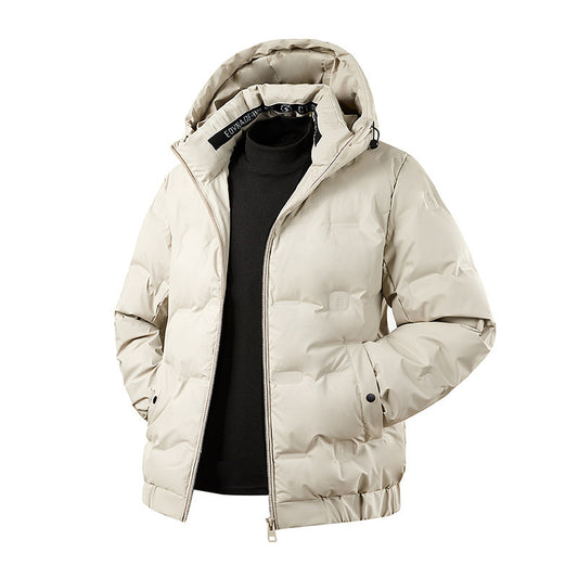 Men's Hooded White Duck Down Coat | Thickened Winter Puffer