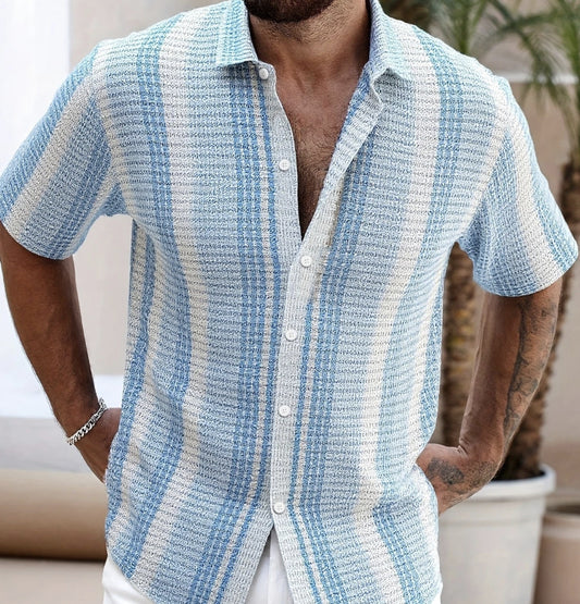 Men's Floral Print Beach Shirt – Slim Fit Short Sleeve Summer Top | Sizes S–4XL