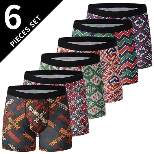Men's Printed Boxer Briefs | 6-Piece Set | S–3XL