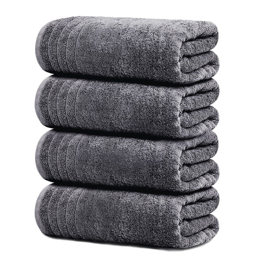 Cotton Jacquard Towel | Soft & Absorbent | 3 Sizes | White, Dark & Light Gray