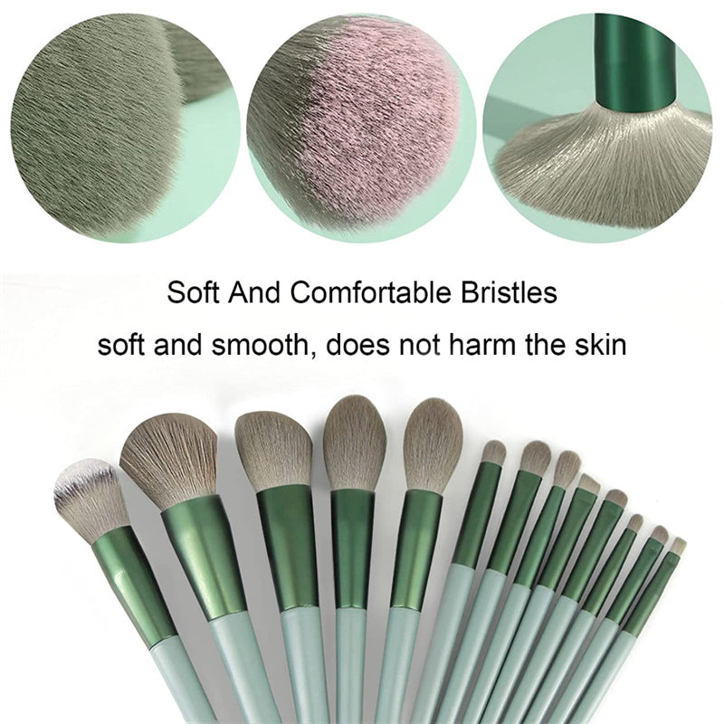 13-Piece Makeup Brush Set – Soft Fibre Bristles, Choice of Packaging