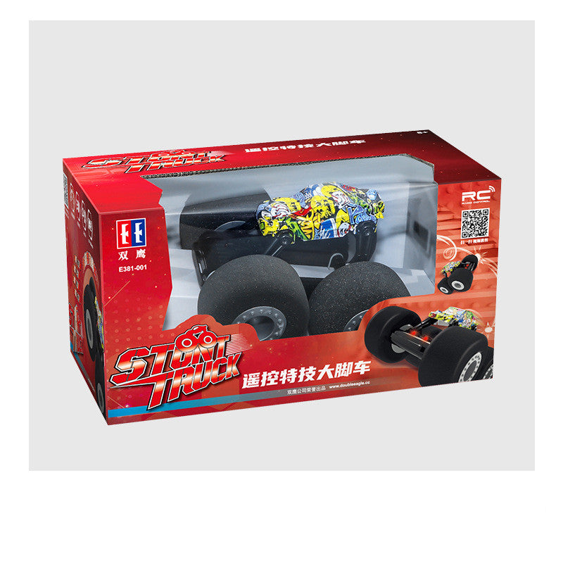 RC Stunt Truck Sponge Tyres - 2.4G Off-Road Remote Control Car LED Lighting Age 8+