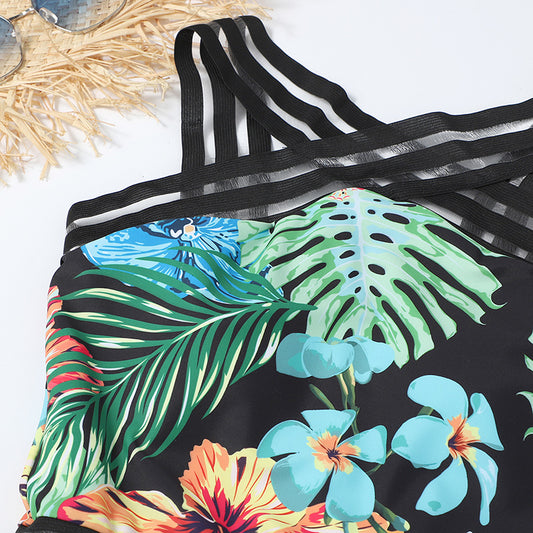 Women's Floral Print One-Piece Swimsuit | Padded Swimwear S–XL