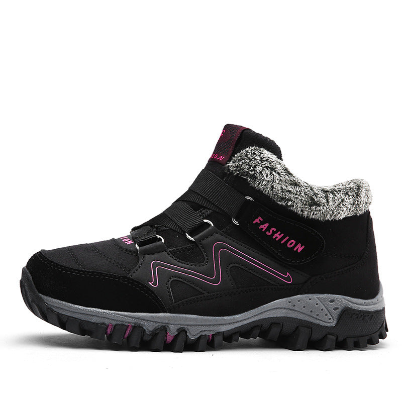 Fleece-Lined Martin Boots – Plush Lining, Elastic Band, Round Toe | Unisex | EU 35–48