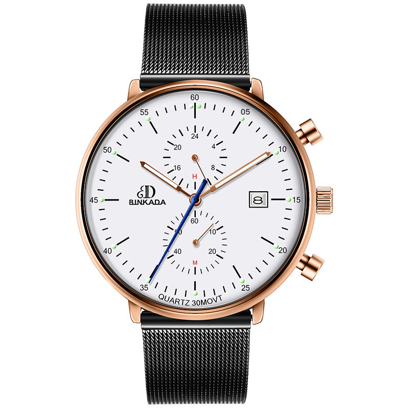 Men's Luminous Waterproof Sports Quartz Watch – 4 Styles