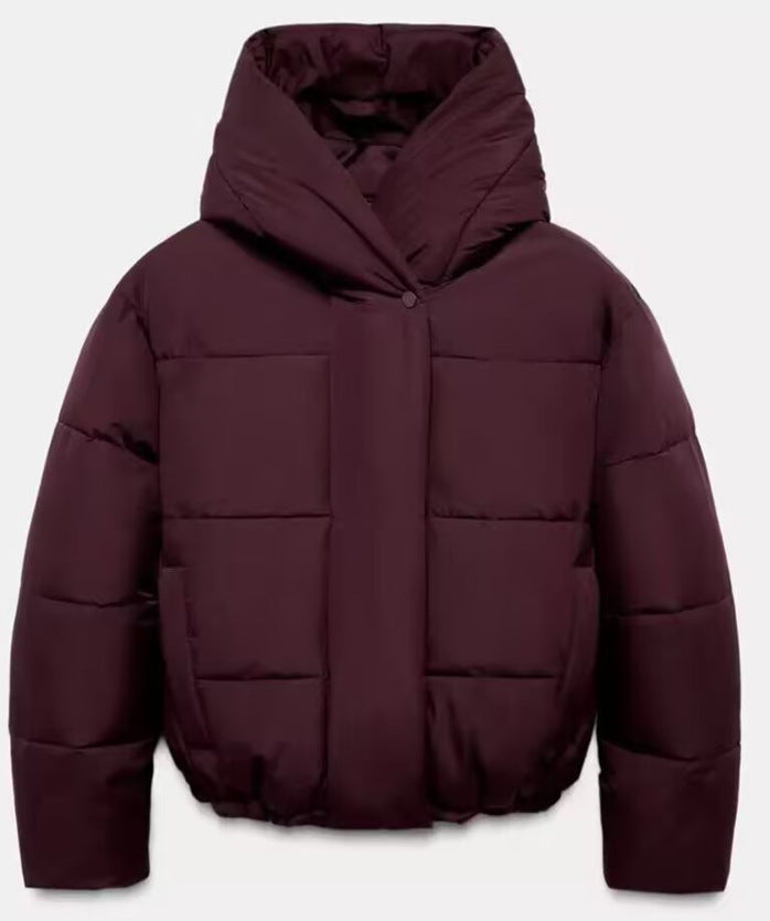 Women's Two-Tone Hooded Padded Jacket – 3 Colours | Sizes XS–L