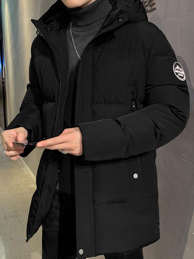 Men's Mid-Length Hooded Down Cotton Jacket | Winter Coat