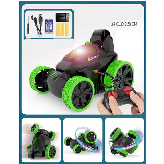 Six Wheel RC Stunt Car - 360 Rotation & LED Lights
