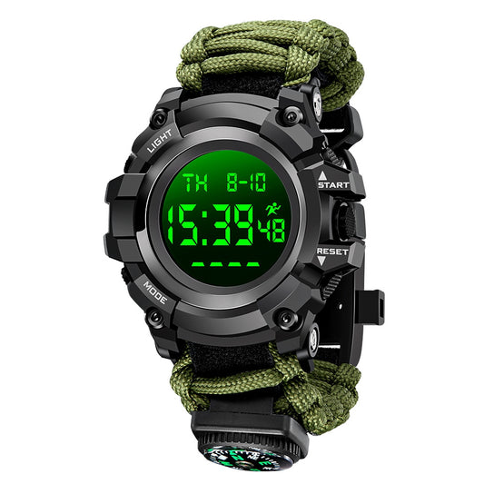 Men’s Outdoor Watch – Compass, Thermometer, Whistle & Ignition