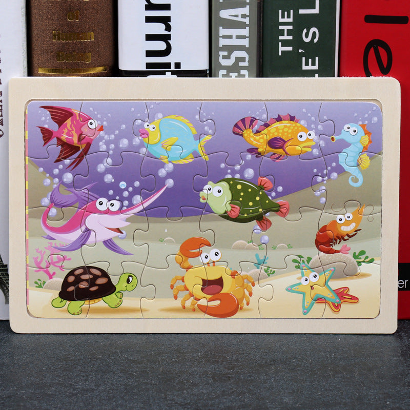 Children's Wooden Jigsaw Puzzle 21 Designs Ages 3+ - JParker Collections