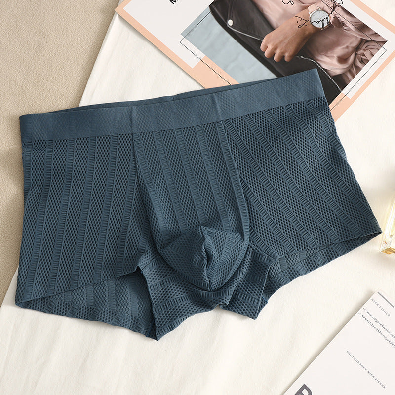Men's Seamless Quick-Dry Jacquard Boxer Shorts