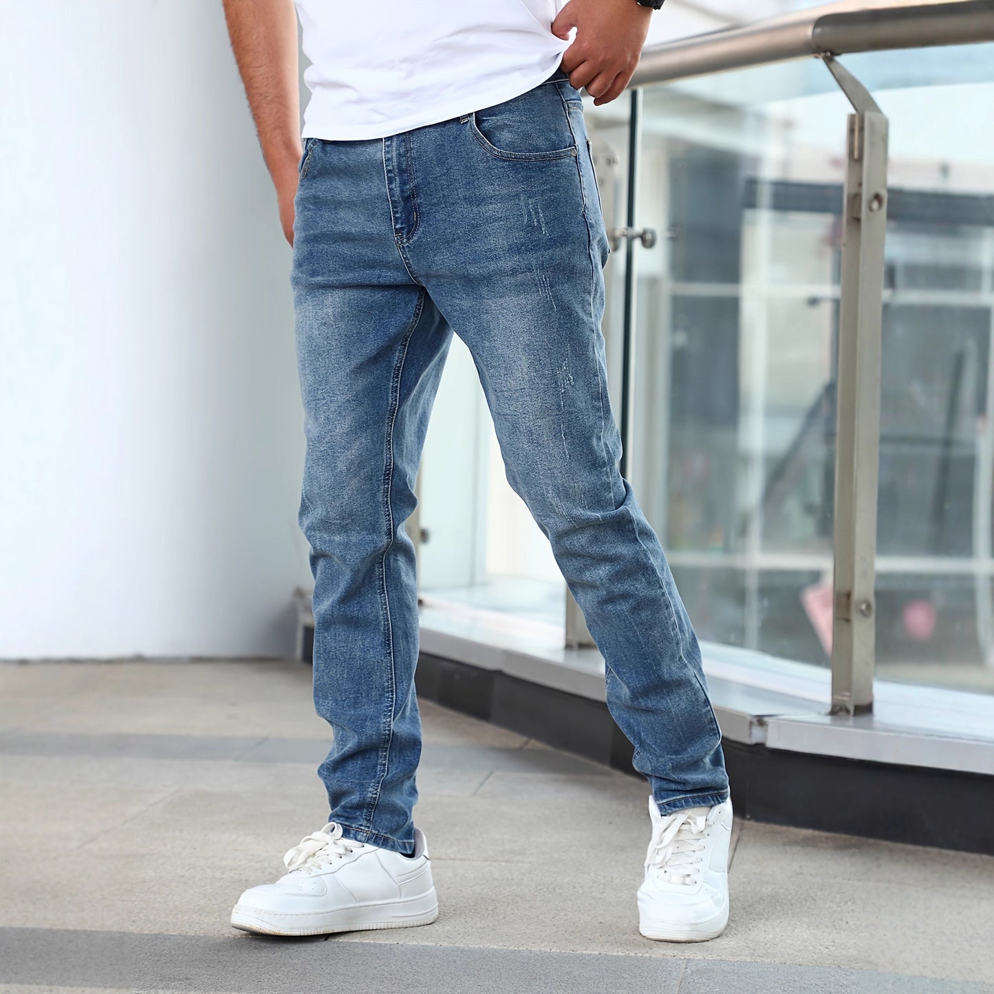 Men's Slim-Fit Stretch Jeans | Blue, Dark Blue & Black
