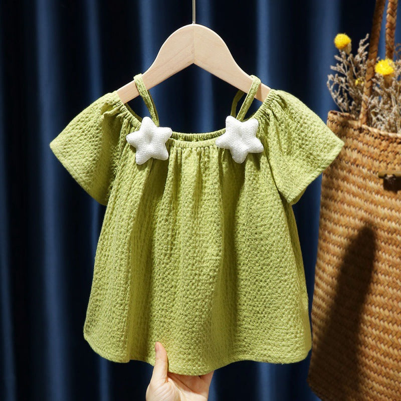 Girls' Chiffon Epaulette Short Sleeve Top – Urban Casual