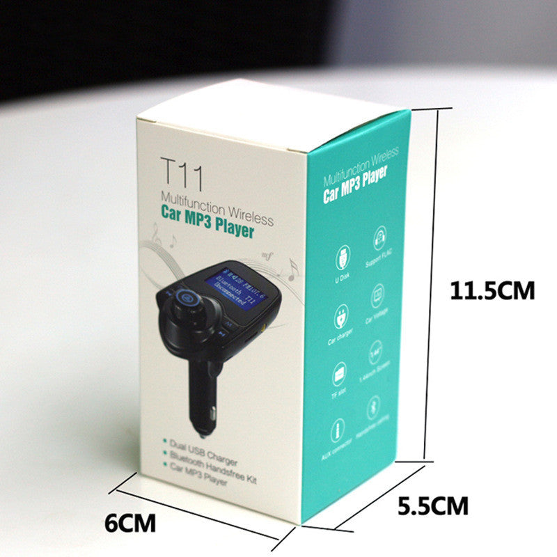 Bluetooth Car FM Transmitter | AUX Audio | 1.3" Display | Hands-Free Calling