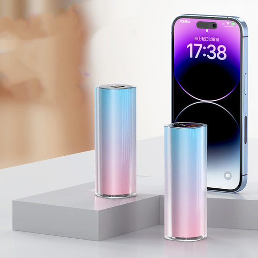 Mini Lipstick Power Bank – Fast Charging 5000mAh & 10000mAh Blue Pink Gradient