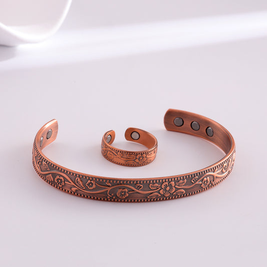 Retro Simple Pure Copper Magnetic Bracelet
