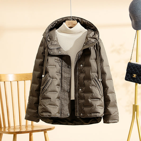 Women's Lightweight Duck Down Jacket - Thickened Puffer