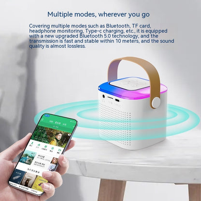 Bluetooth Karaoke Machine with 2 Wireless Microphones