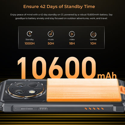 OUKITEL G1 Unlocked Smartphone | Rugged Mobile Phone in Grey, Green & Orange