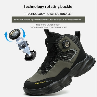 Men's Steel Toe Safety Boots – Microfibre Leather, Quick-Release Buckle | EU 36–48
