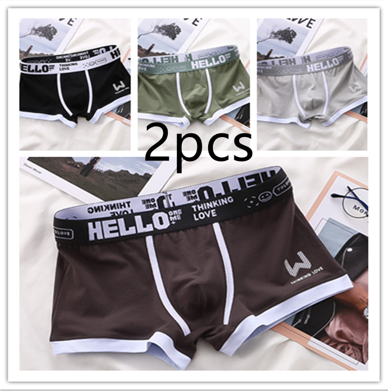 Men's Cotton Boxer Briefs Multi-Pack – Breathable Low-Waist Underwear