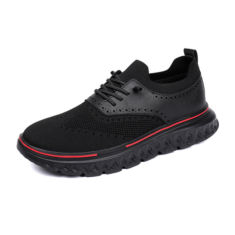 Men's Striped Patchwork Lace-Up Casual Trainers | EU 39-48