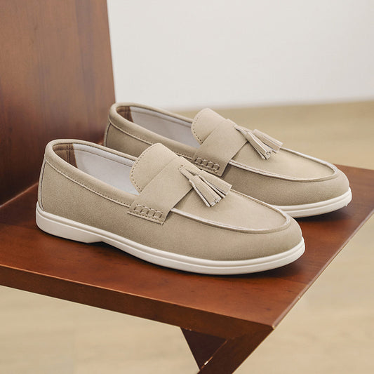 Men's Suede Tassel Brogue Slip-On Loafers | EU 39-45