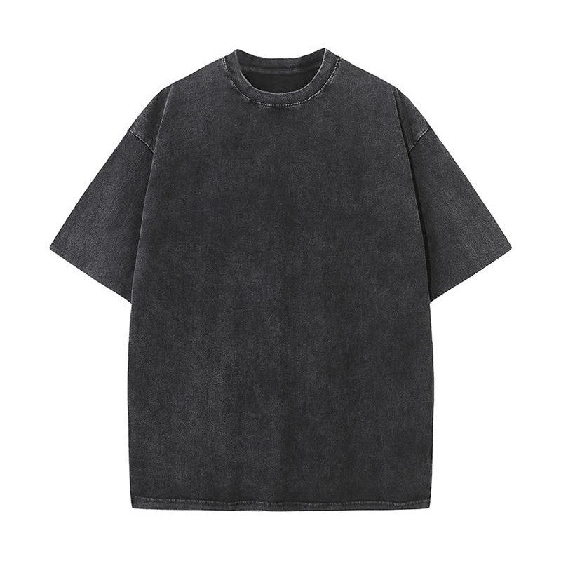 Men's Acid Wash Batik Crewneck T-Shirt | Drop Shoulder