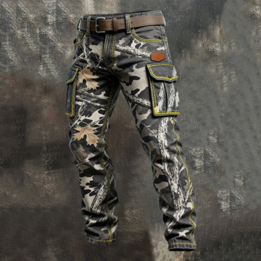 Men's Vintage Punk Printed Straight-Leg Trousers | 7 Styles S-4XL