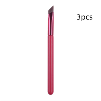 Precision Eyebrow Brush – Nylon Hair, Aluminium Handle, 3 Colours