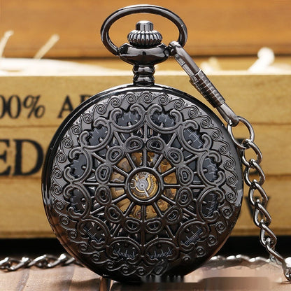 Retro Spider Web Flip Mechanical Pocket Watch – Antique Style