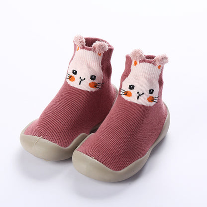 Baby & Toddler Soft-Sole Non-Slip Indoor Shoes | Breathable Cotton Letter Print Shoes