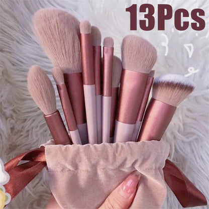 13-Piece Makeup Brush Set – Soft Fibre Bristles, Choice of Packaging