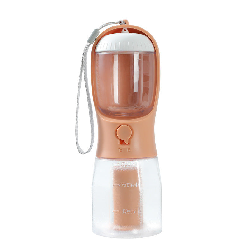 3-in-1 Portable Pet Travel Bottle | Water, Food & Waste Bag Dispenser