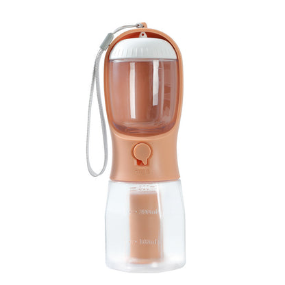 3-in-1 Portable Pet Travel Bottle | Water, Food & Waste Bag Dispenser