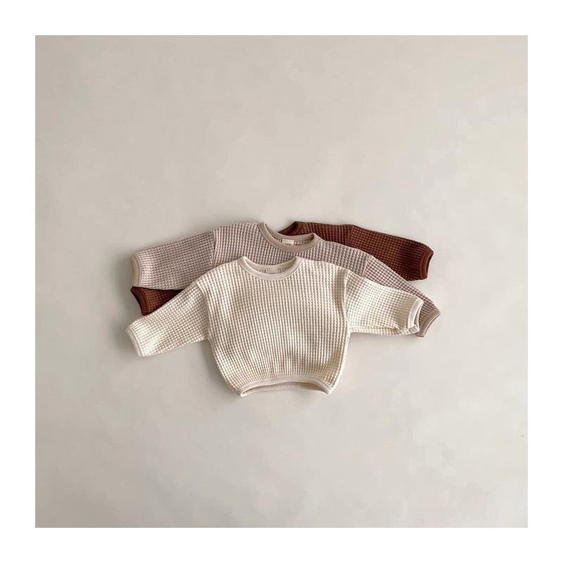 Baby & Toddler Waffle Knit Cotton Pullover | 3 Colours, 80–90cm
