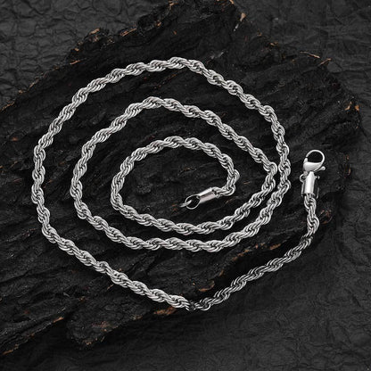 Stainless Steel Twist Chain Fashion Titanium Steel Necklace