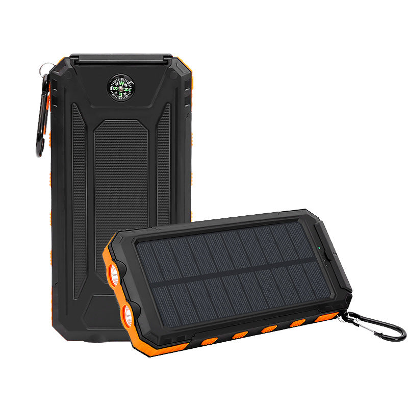 Solar Power Bank – Waterproof Outdoor Portable Charger Compass & LED 5,000-20,000mAh