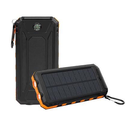 Solar Power Bank – Waterproof Outdoor Portable Charger Compass & LED 5,000-20,000mAh