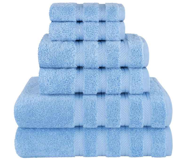 Long Staple Cotton Towel Set – Absorbent 3-Piece Bath Towel Bundle