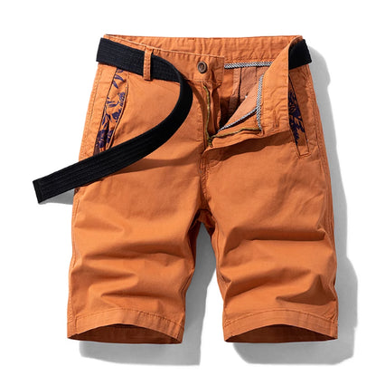 Men's Cotton Cropped Trousers | Straight Leg Mid-High Waist W28-W38