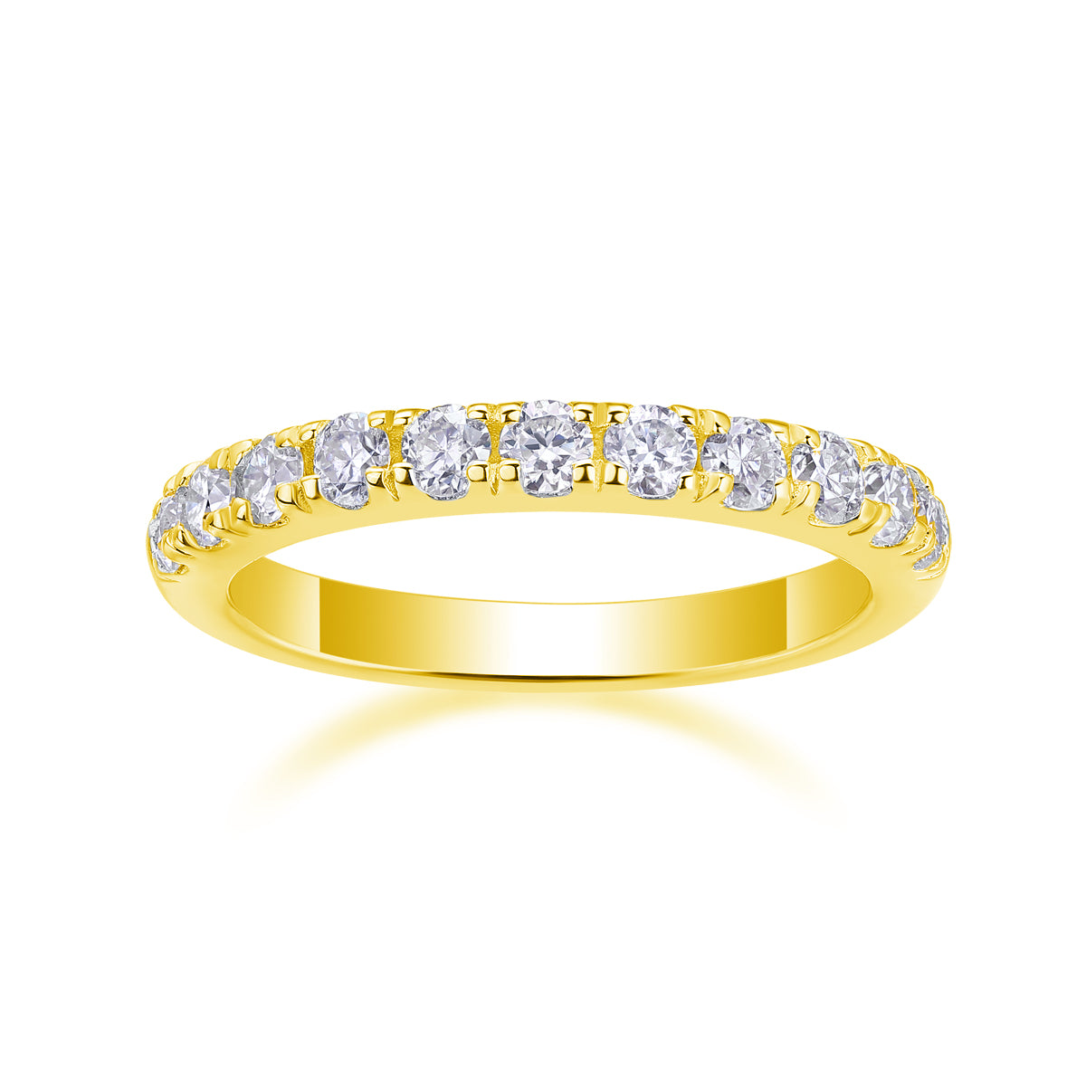 Moissanite 925 Sterling Silver Ring | Gold, Platinum & Rose Gold | GRA Certified