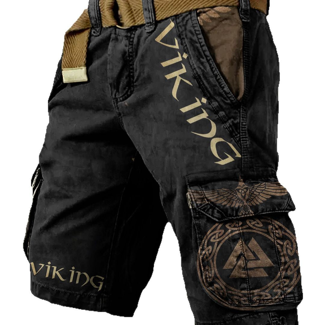 Men's 3D Digital Print Zip-Fly Shorts