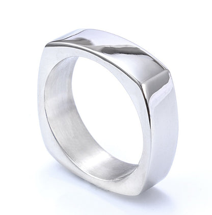 Unisex Palace Style Geometric Ring – Handcrafted Gold & Silver Couple Tail Band