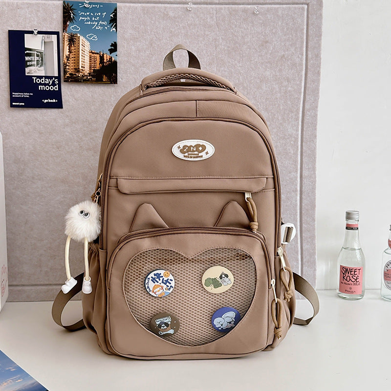 Girls Large Capacity Primary School Backpack – Nylon, 5 Colours