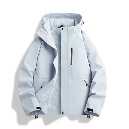 Unisex Waterproof Windproof Hooded Shell Jacket – 12 Colours